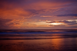 Couché de soleil à Fort Mahon Plage