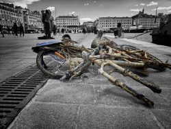 Vélo rouillé ou objet d'art