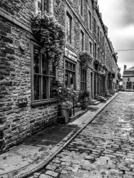 Rue pavée de Québec ...