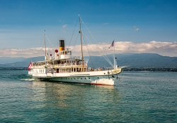 Bateau a vapeur sue le Lac Lèman