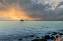Fin de journée en mer rouge