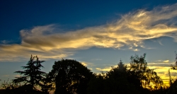 contre jour soleil couchant