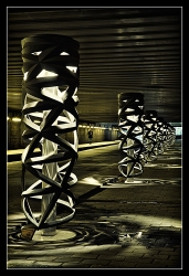 All along the light towers