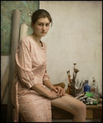 Le modèle dans l'atelier.