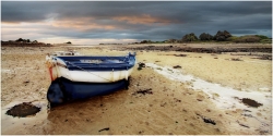 Blue fishing boat