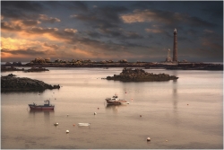 Couchant sur le phare de l'île Vierge