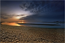 Premiers rayons sur les galets