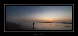Coucher de soleil en bord de mer