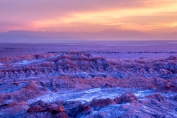 Vallée de la lune dans le désert d'Atacama