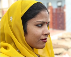 Sur un marché d'Agra