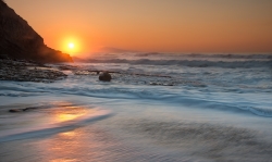 Plage de Bidart au coucher de soleil