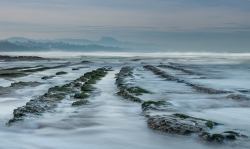 Plage d'Erretegia à marée basse.