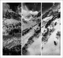 La mer de glace en triptyque
