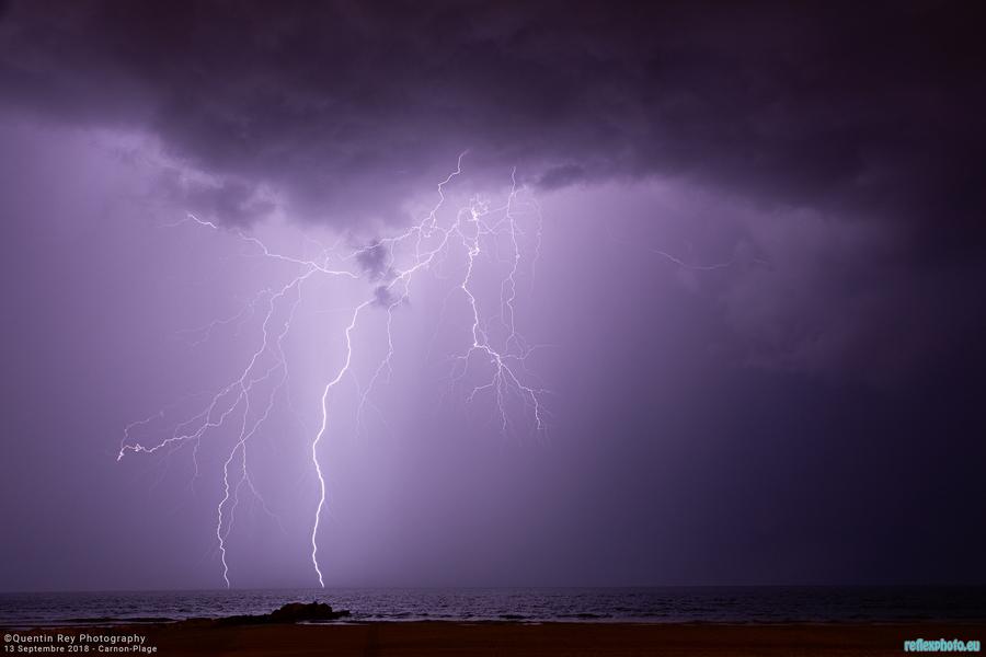 Orage depuis la plage