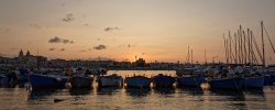 Coucher sur le port